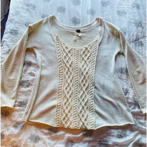 Free People long sleeve knit, and cotton top. XS